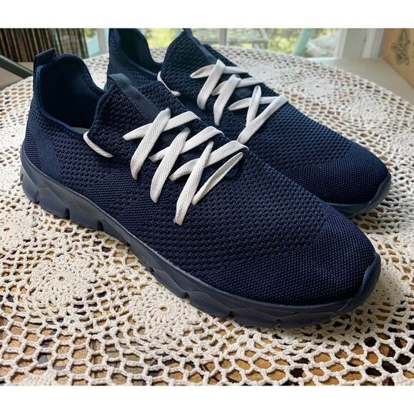 Fashion Mates Men’s Navy Blue Sneakers Size 11 M Mesh Lightweight Sku 642 - Picture 1 of 9
